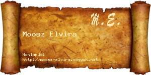 Moosz Elvira névjegykártya